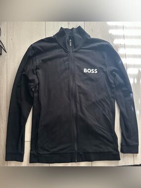 BOSS Black Sweatshirt with White Logo // Size medium